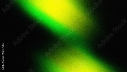Foto Abstract grainy gradient background with vibrant green and yellow light leak