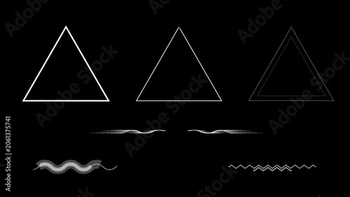 White Geometric Triangle Shapes Video Transition with Alpha Channel