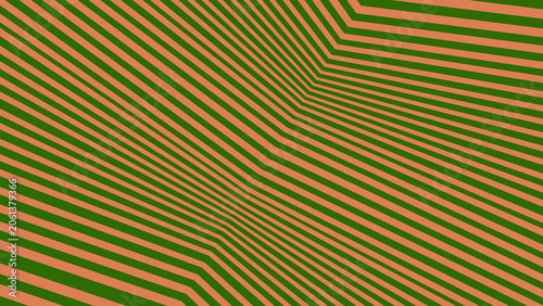 Abstract green and orange diagonal striped pattern background