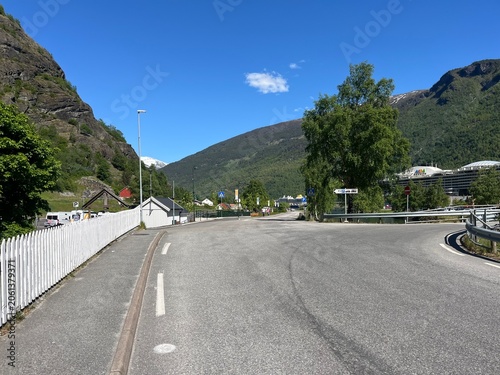 beautiful scenery in Flåm, Norway 