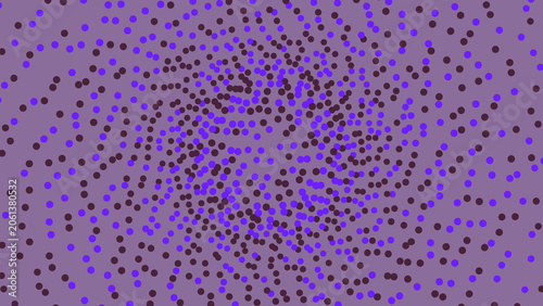 Abstract purple spiral pattern with small dark dots