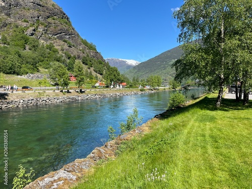beautiful scenery in Flåm, Norway 
