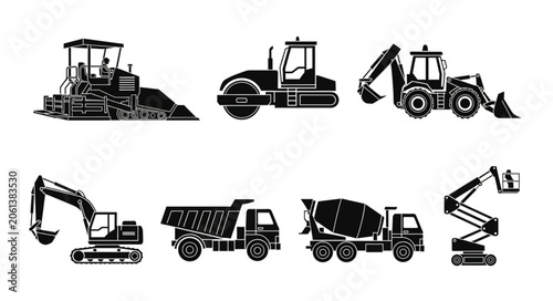 vector set of construction equipment