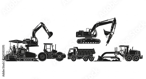 excavator on a construction site