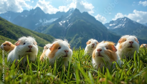 Guinea pigs, a rodent species in the Sciuridae family, belong to the genus Marmota and typically inhabit mountainous regions.