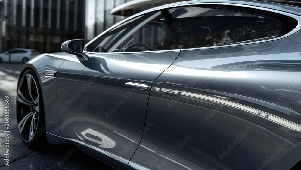 Naklejka premium metallic door grips, sleek exterior