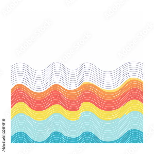 Colorful wavy stripes pattern