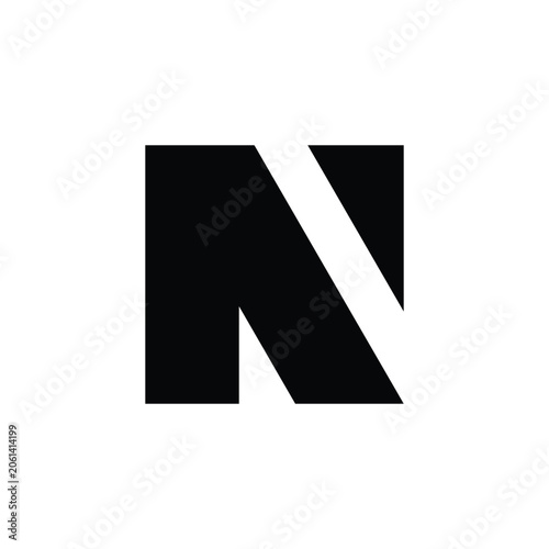 Letter N icon stock illustration