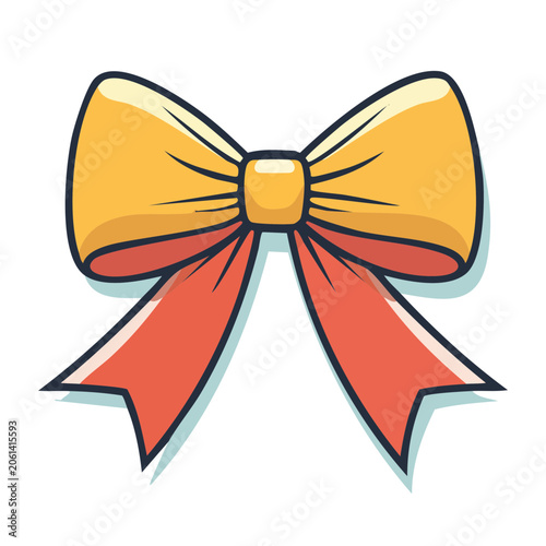Colorful Gift Bow Illustration