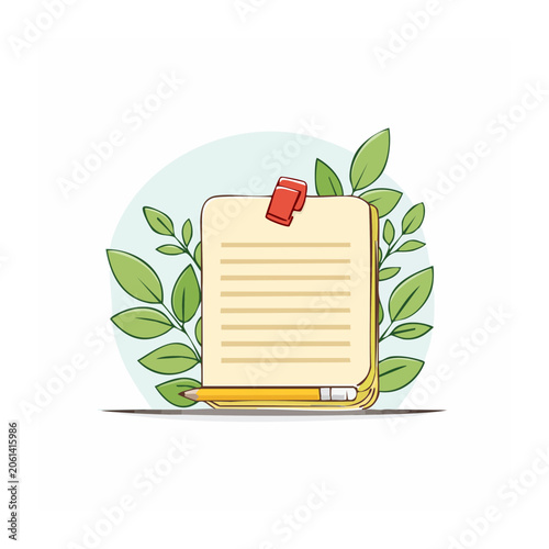 Flat design money bag with plant and leaf