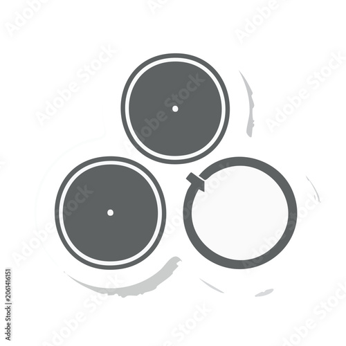 Minimalist circular arrows refresh icon
