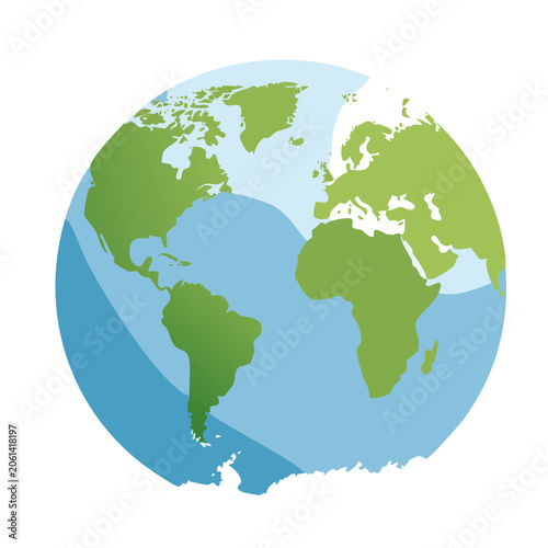 Flat design world map illustration