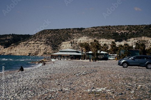 Pebble Beach and Coastal Cliffs in Cyprus