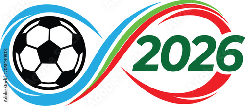 Tableau sur toile World cup 2026 official logo soccer football