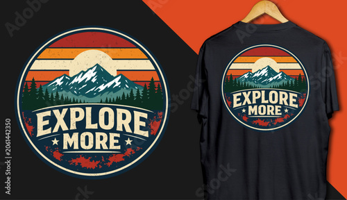 Explore More Adventure Typography T-Shirt Design Vector