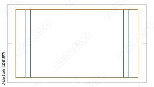 Bild auf Leinwand Broadcast Safe Area Overlay, Title Safe, Action Safe, Transparent Video Editing
