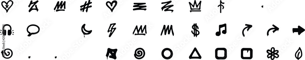 Obraz premium Assorted Hand- Drawn Doodle Icons doodles symbols