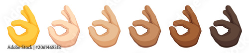 OK hand sign emoji, hand gesture symbol, vector icon illustration, isolated on transparent background. 