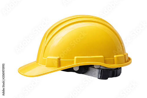 Yellow hard hat construction safety helmet isolated png transparent