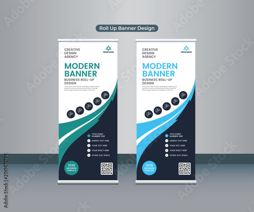 roll up banner design template for any business