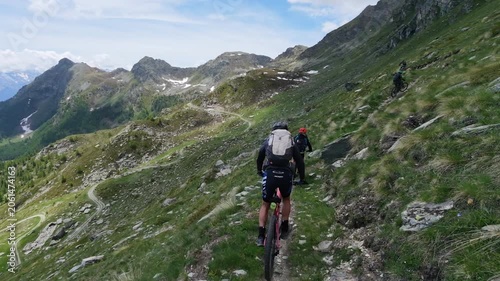 Torgnon, Valle d'Aosta, Italy: Mountain Biking Adventure Through Rock Green Mountain Landscape