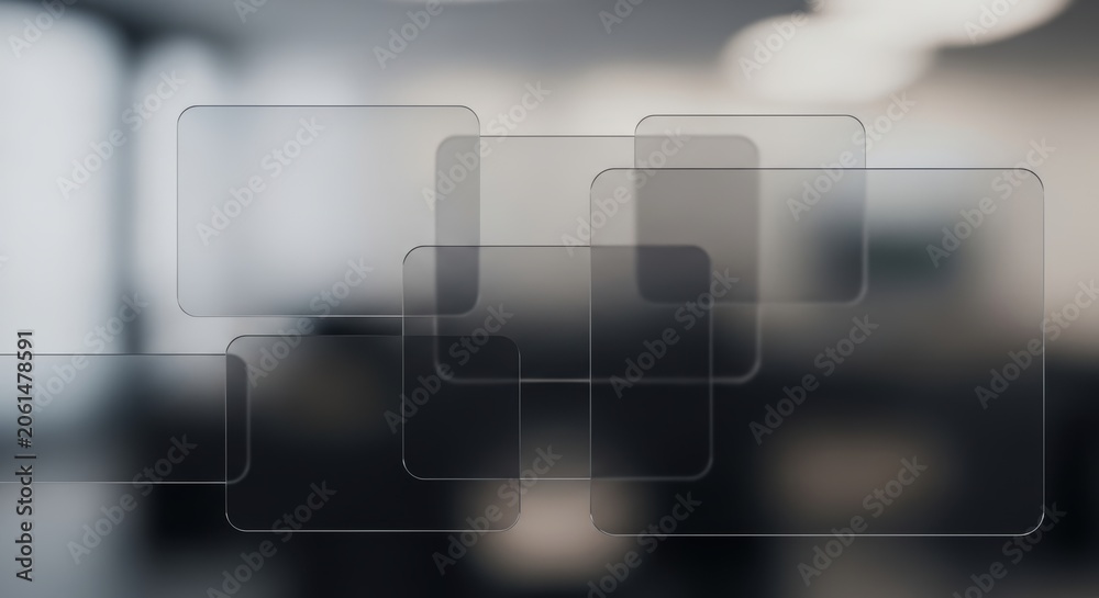 Fototapeta premium Abstract background design featuring multiple overlapping semi transparent glass panes.