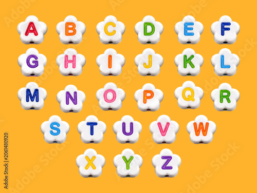 Bead Letters, Scrapbook Collage, Junk Journal Theme SVG vector Isolated Elements 