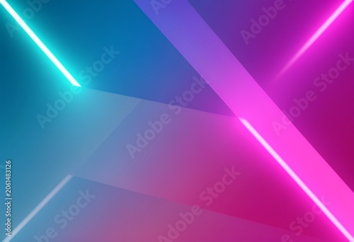 Gradient geometric background with neon corner flare and pink beam, glossy triangular facets, electric magenta accents