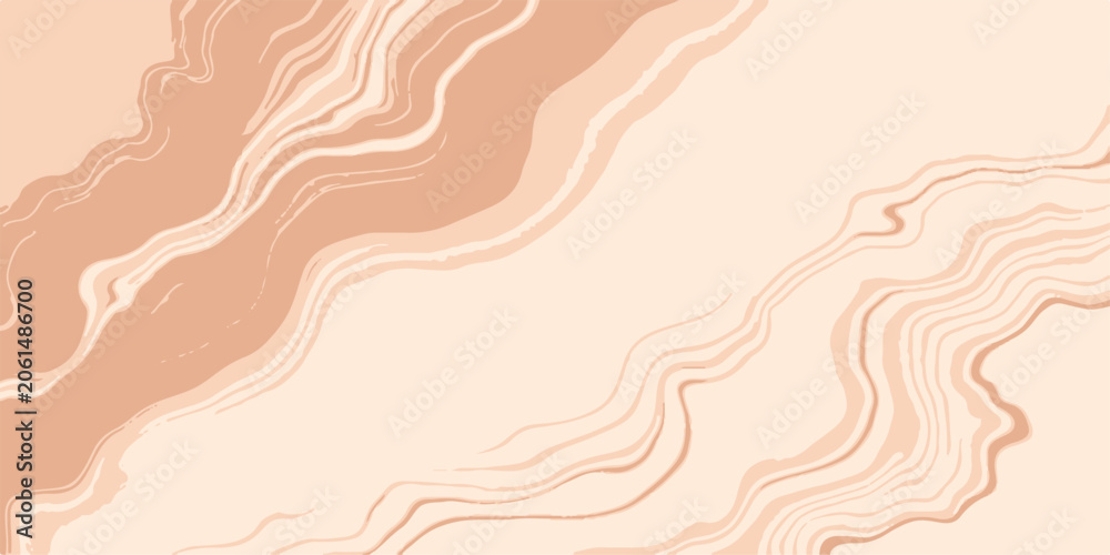 Fototapeta premium Abstract Brown Wave Pattern Vector Background with Seamless Geometric Texture Design