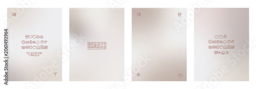 Foto Gray gradient elegant template set