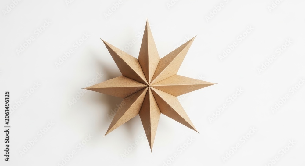 Fototapeta premium Paper star ornament isolated on white background