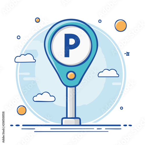 Flat design presentation projector icon