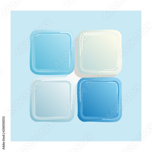 Four modern smartphones in flat design