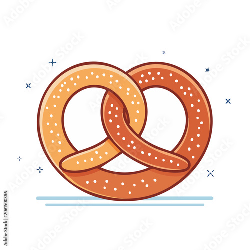 Minimalist orange infinity symbol with dots