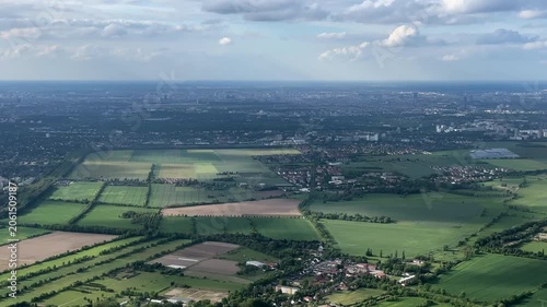 Silent video of Brandenburg from plane at take off from Berlin Airport
