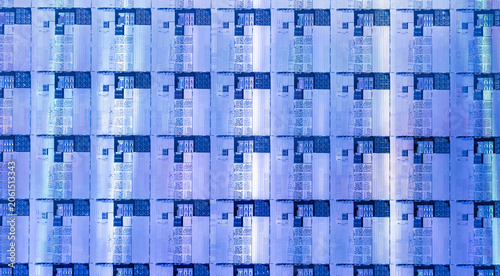 Quadro em tela blue silicon wafer for manufacturing semiconductor of integrated circuit