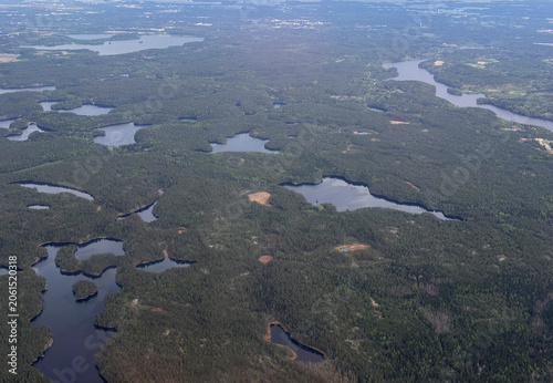 Aerial view of landscape around Otalampi in Finland