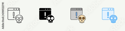 Bild auf Leinwand Malware Single Icon Pack Multistyle
