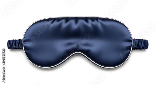 Black sleep mask resting on surface