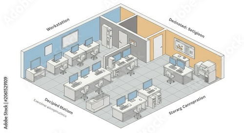Modern office space interior design.