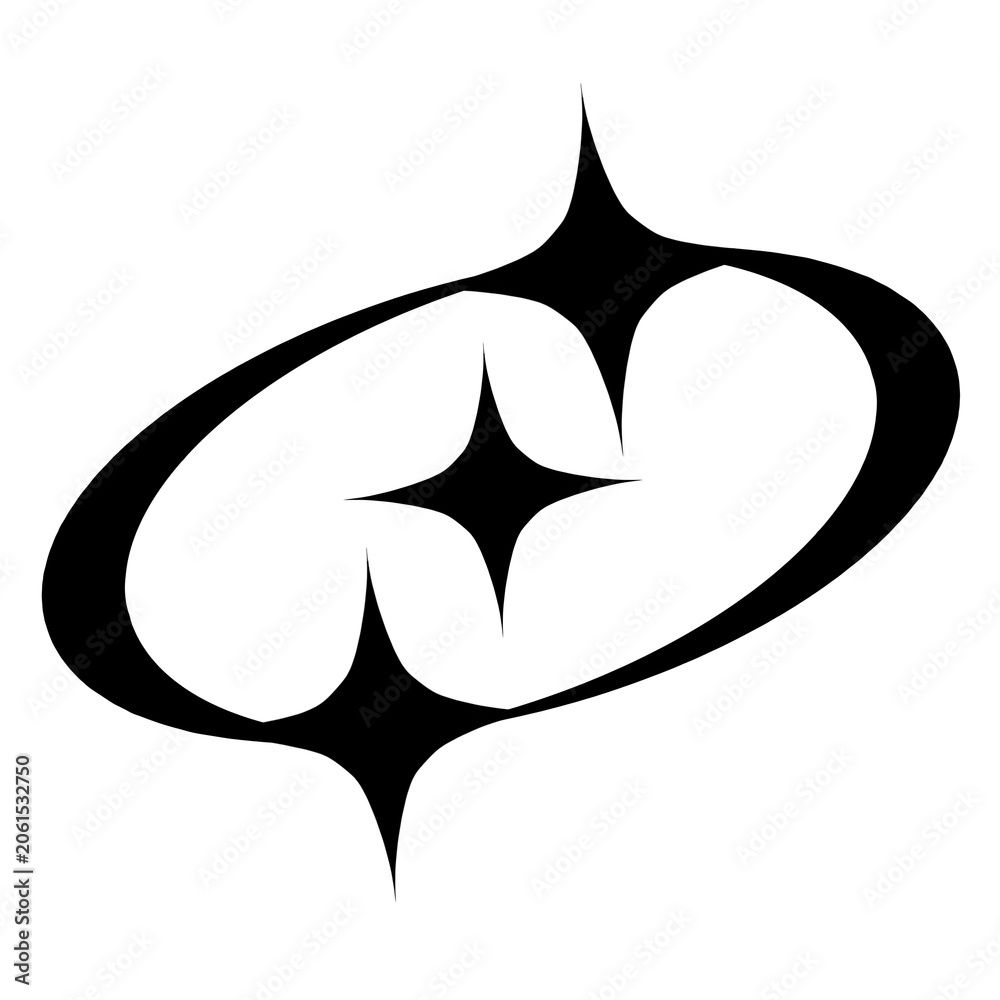 Fototapeta premium Retro-Futuristic Y2K Starburst Element PNG for modern graphic design projects, streetwear branding, and nostalgic digital art.