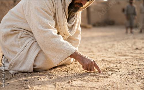 Jesus Writing in the Sand