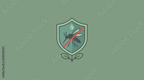 Obraz na plátně Natural Mosquito Protection Shield Icon