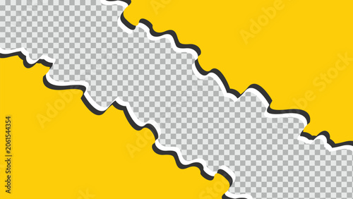 abstract background frame with diagonal liquid slime dripping border on transparent grid