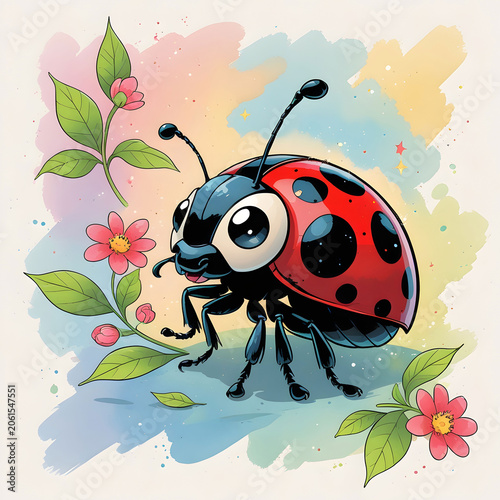 Miraculous ladybug cartoon illustration