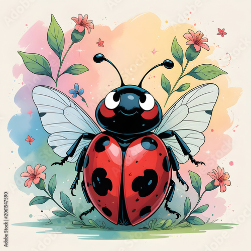 Miraculous ladybug cartoon illustration