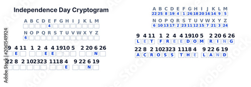 Cryptogram secret code puzzle for kids, decode the message, printable activity page with answer key