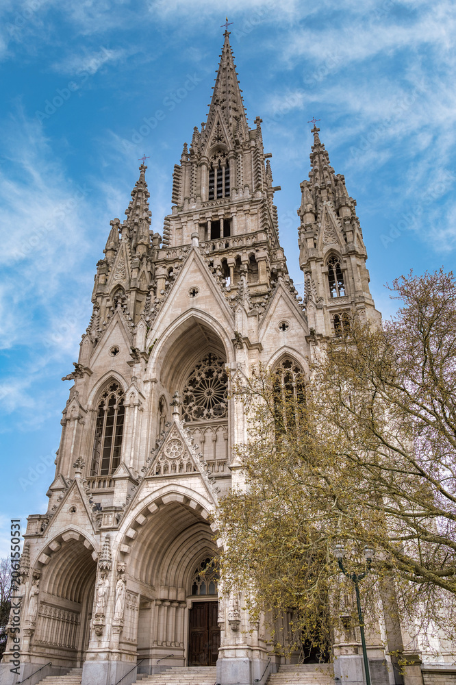 Fototapeta premium The Church of Notre Dame de Laeken is a 19th-century neo-Gothic style Catholic church