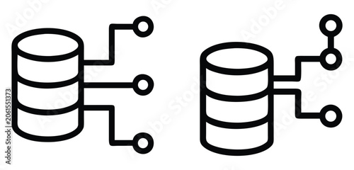 Database connection and data network icons