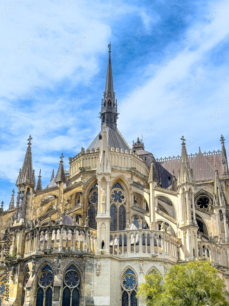 Obraz premium Traditional Cathedral building in Reims, France